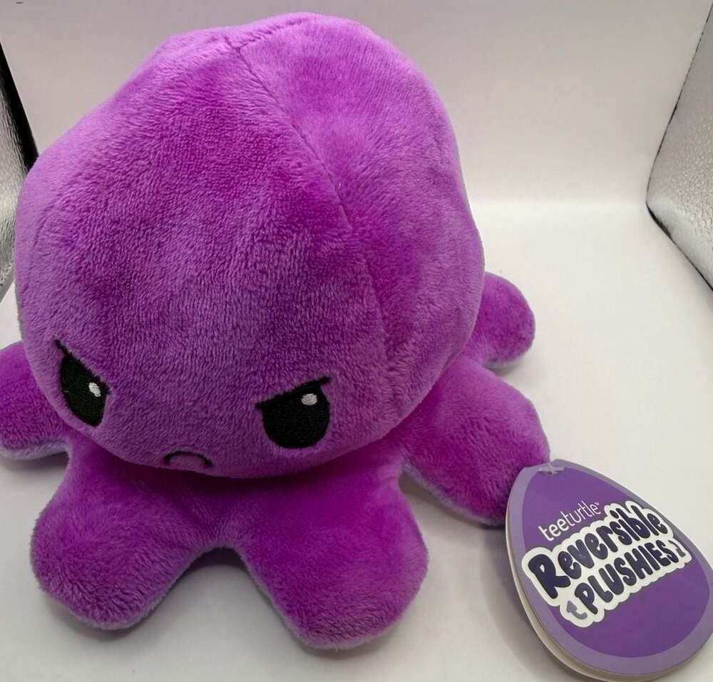 TeeTurtle The Original Reversible Octopus Plushie Purple and Light Purple